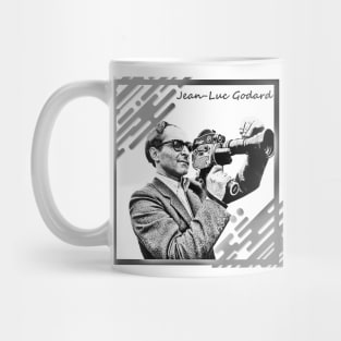 Jean-Luc Godard in Black and White Frame Concept Mug